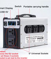 Ren sinusvågsomvandlare 1500W/3000W DC 12V 24V 48V 60V 72V till AC 220V 50Hz, konverterare för sol- och bilbatterier, med LED-display