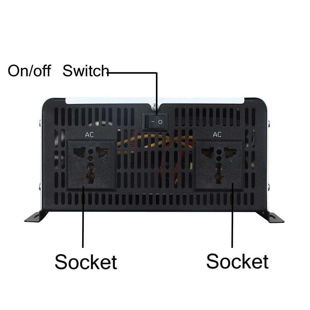 Omvormer 24 V naar 230 V zuivere sinus, 8000 W 10000 W zuivere sinusomvormer voor DC-AC-omzetter, stroomomzetter