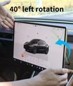Tesla-näytön pidike 2.0 Model 3/Y:lle – 4-suuntainen kääntyvä (40°), alumiinia CNC, näytön korkeus pysyy muuttumattomana, ei heilumista, häikäisysuoja