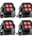Party-Licht, 4x8W RGB LED Bühnenleuchte mit Fernbedienung/DMX-Steuerung, DJ-Licht geeignet für Hochzeiten, Partys, Clubs und Disco-Veranstaltungen