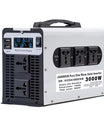 Ren sinusvågsomvandlare 1500W/3000W DC 12V 24V 48V 60V 72V till AC 220V 50Hz, konverterare för sol- och bilbatterier, med LED-display