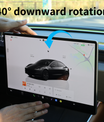 Tesla-näytön pidike 2.0 Model 3/Y:lle – 4-suuntainen kääntyvä (40°), alumiinia CNC, näytön korkeus pysyy muuttumattomana, ei heilumista, häikäisysuoja