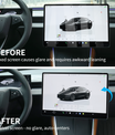 Tesla-näytön pidike 2.0 Model 3/Y:lle – 4-suuntainen kääntyvä (40°), alumiinia CNC, näytön korkeus pysyy muuttumattomana, ei heilumista, häikäisysuoja