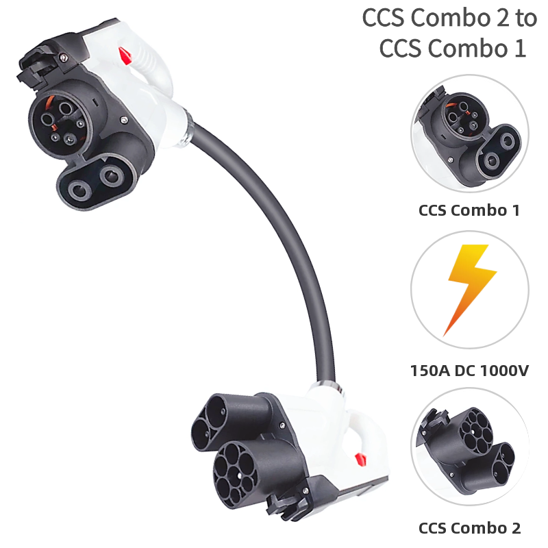 Noeifevo CCS 2 til CCS1 150A 1000V EV Adapter Hurtigopladningskabel til J1772 biler