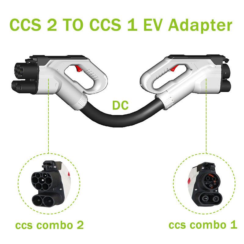 Noeifevo CCS 2 naar CCS1 150A 1000V EV Adapter, Snellaadkabel voor J1772 Auto's