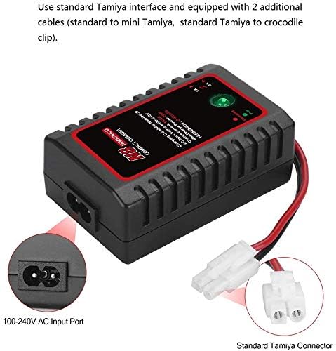 N8 Intelligente NiMH / NiCD Batterilader til 2-8s 2,4V 3,6V 4,8V 6V 7,2V 8,4V 9,6V batterier til Airsoft RC bil, båd, drone, med Standard / Mini Tamiya stik