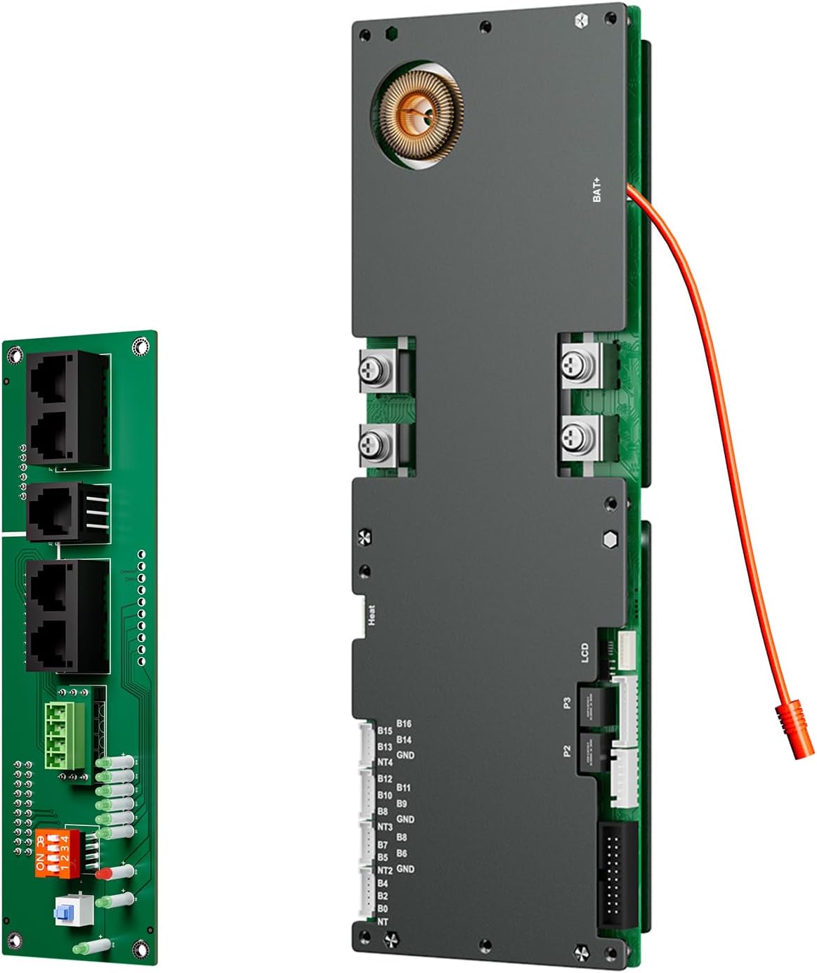 BMS 8S–16S 24V–48V 200A para almacenamiento de energía en el hogar con balance activo de 2A, Bluetooth integrado y comunicación RS485/CAN para sistemas solares
