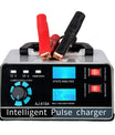 Smart batteriladdare 12V 30A / 24V 15A, bilbatteriladdare med underhållsfunktion och smart pulserande reparation för bil, lastbil, båt och motorcykel
