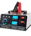 Smart batteriladdare 12V 30A / 24V 15A, bilbatteriladdare med underhållsfunktion och smart pulserande reparation för bil, lastbil, båt och motorcykel
