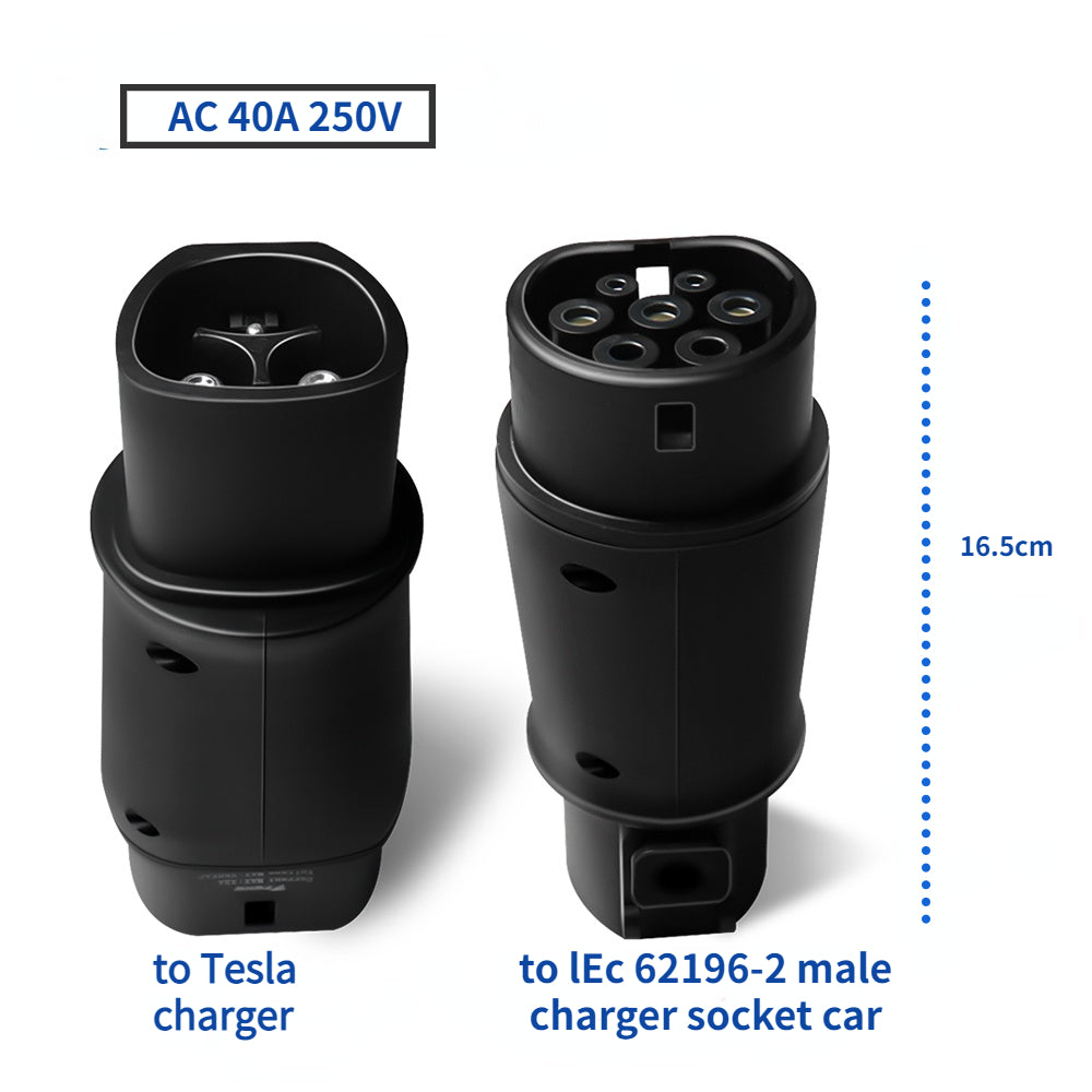 Adaptador EV Tesla para Tipo 2 , Conversor para porta de carregamento Tesla para porta de carregamento Tipo 2