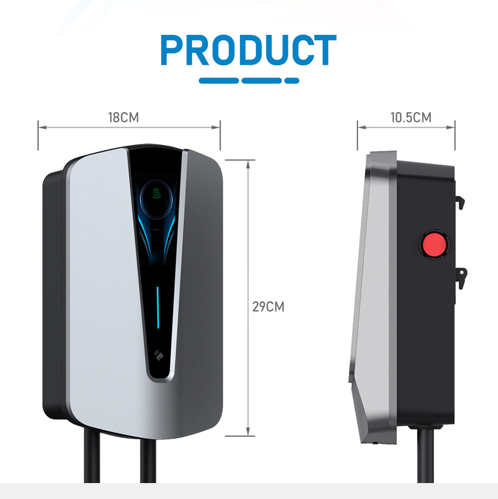 Noeifevo Q8 7KW 11KW 22KW EV laddbox laddningsstation typ 2 5M EV Power snabbladdningskabel med RFID Wifi