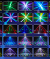 180W 8-Arm-Beam-Partylicht Bühnenbeleuchtung, 4-in-1 RGBW LED-Effektleuchte DMX512 für DJ, Disco-Party, KTV, Konzert, Nachtclub