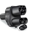 Adaptador de carregador EV NOEIFEVO CCS2 e Tipo 2 para Tesla NACS, AC 32A DC 400A, compatível com Tesla Model 3/X/Y, fabricado nos EUA, adaptador combinado CCS2, suporta carregadores CCS2 e Tipo 2