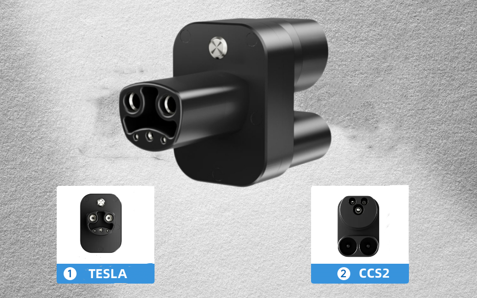 CCS2 naar Tesla Adapter voor EV-lader, 400A CCS2 Combo Tesla Omvormer