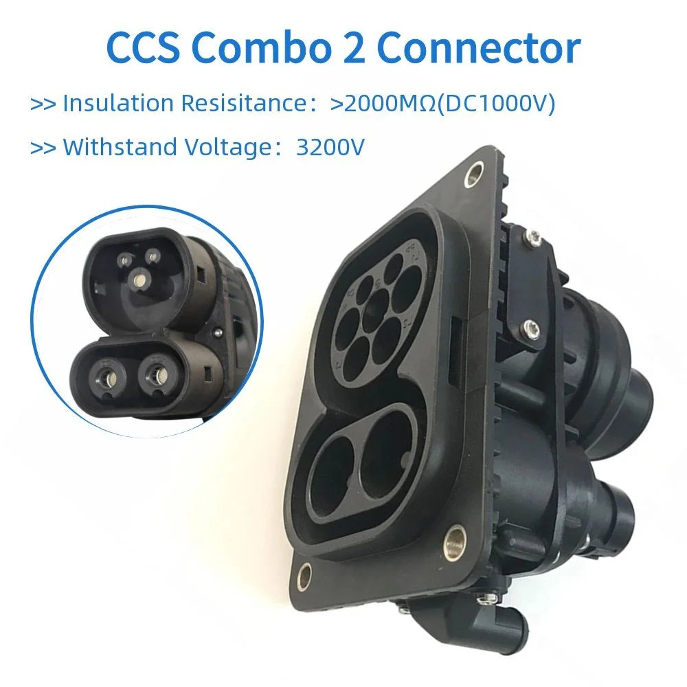 Soquete CCS2 Combo EV para carro elétrico EVSE, soquete 80A/125A/150A/200A CCS2