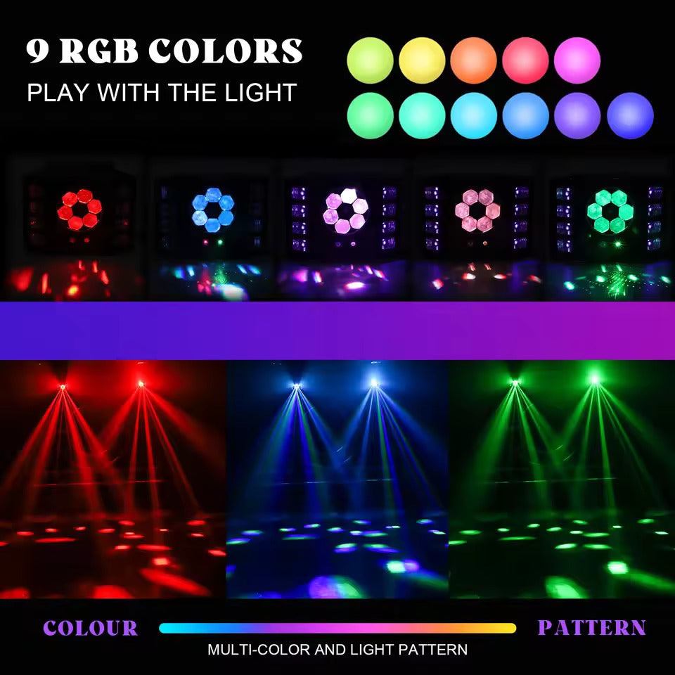 100W Bienenauge Stroboskop Bühnenstrahler 4-in-1 RGBW LED Effektlicht DMX512 DJ-Lichteffekt für Disco Party  Konzert Nachtclub