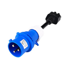 Adaptador de energia azul monofásico CEE32A, compatível com Tesla Model X, S, Y e carregador EV de segunda geração.