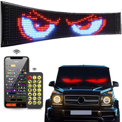 NOEIFEVO bilbelysning, LED-ögon för lastbilar, programmerbar LED-rullande textdisplay för bilar och lastbilar, text, graffiti, unikt fordonsemblemljus