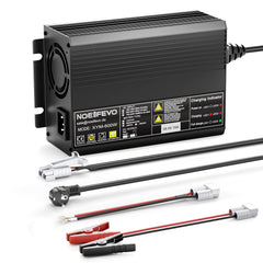 NOEIFEVO 58.4V 10A LiFePO4 batterioplader til 51.2V(48V) 16S lithiumbatteri til golfvogne, autocampere og elektriske fiskemotorer