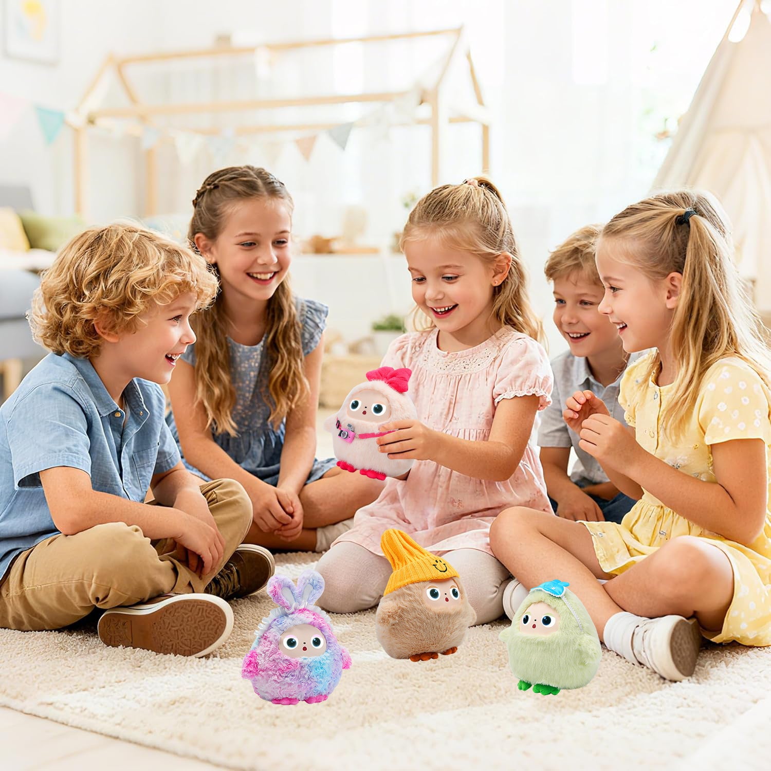 KI-gesteuertes Plüschtier mit intelligenter Stimme und LED-Augen – ein interaktiver Begleiter für Kinder und Erwachsene, wiederaufladbares E-Pet, unterstützt über 50 Sprachen mit der Tuya-App