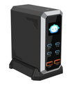 NOEIFEVO 240W USB-ladestasjon med 6 porter, PD3.1 140W USB Type-C & PPS/PD USB Type-A lader – stasjonær hurtigladestasjon kompatibel med MacBook, bærbare PC-er, nettbrett, iPhone, Samsung-smarttelefoner