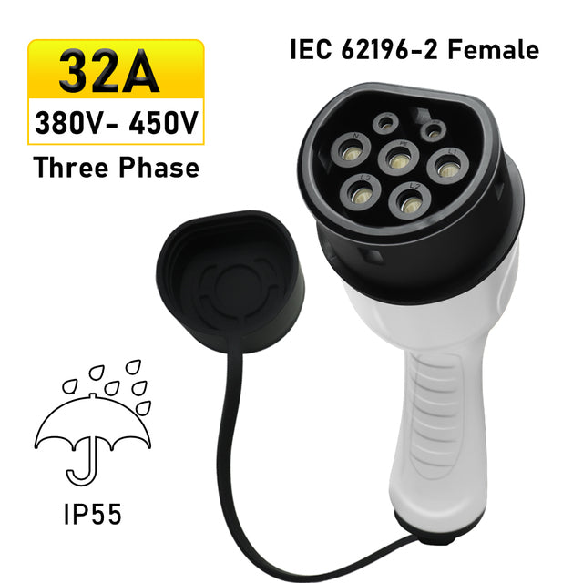 Noeifevo EV Car Charger Type 2 Socket Plug, 16A /32A, 1Phase/ 3Phase, IEC 62196 Charging Connector