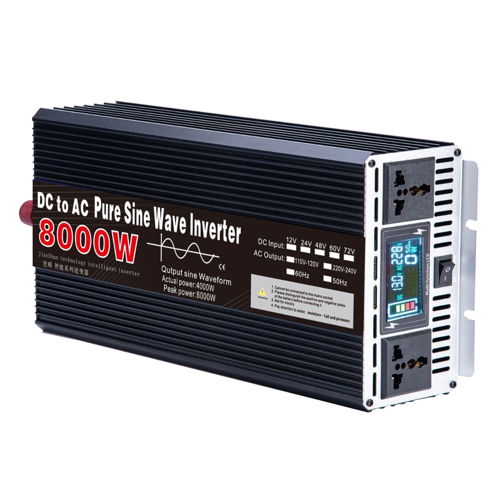 Pure Sine Wave Inverter DC 12V to AC110V 220V 3000W 4000W 5000W 6000W 8000W Voltage Converter Power Converter Solar Inverter